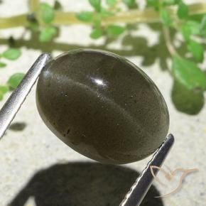 4.70 ct Brown Cat's Eye Scapolite Stone, Natural Cat's Eye Scapolite in Oval Cabochon Shape for Sale