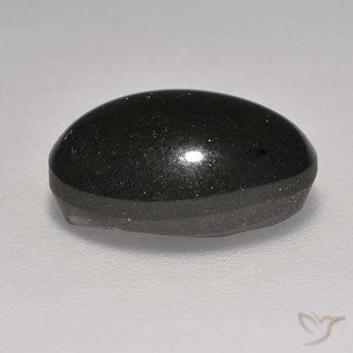 Cat's Eye Scapolite Gemstone in 11.2 x 7.9 mm Size for Sale, Cat's Eye Scapolite Stone in Black Color