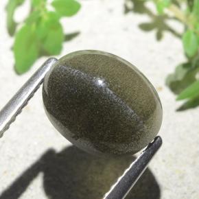 4.00 ct Brown Cat's Eye Scapolite Stone, Natural Cat's Eye Scapolite in Oval Cabochon Shape for Sale