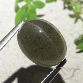 4.55 ct Brown Cat's Eye Scapolite Stone, Natural Cat's Eye Scapolite in Oval Cabochon Shape for Sale