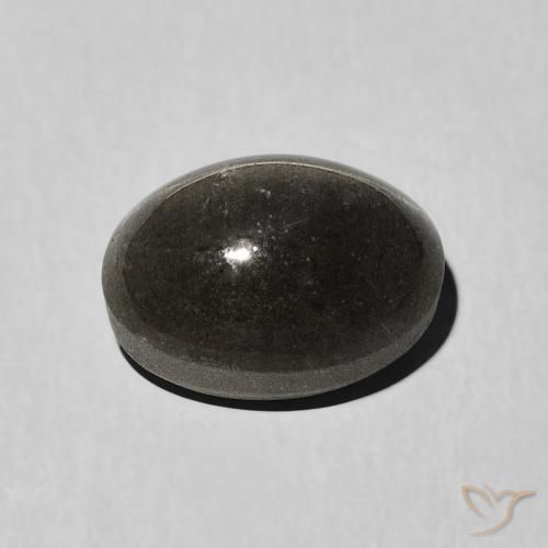 Cat's Eye Scapolite Gemstone in 10.2 x 7.5 mm Size for Sale, Cat's Eye Scapolite Stone in Black Color