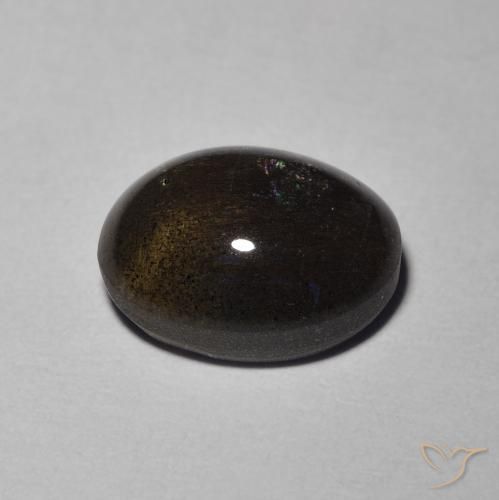 Cat's Eye Scapolite Gemstone in 10 x 7 mm (calibrated) Size for Sale, Cat's Eye Scapolite Stone in Brown Color