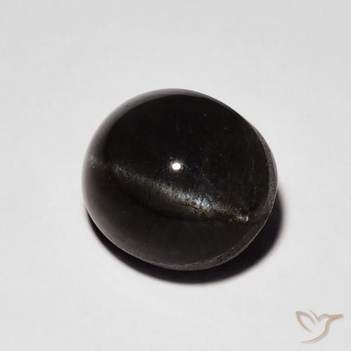 2.70 ct Black Cat's Eye Scapolite Stone, Natural Cat's Eye Scapolite in Oval Cabochon Shape for Sale
