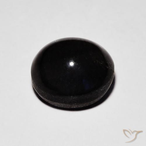 Cat's Eye Scapolite Gemstone in 8.2 x 7.2 mm Size for Sale, Cat's Eye Scapolite Stone in Black Color