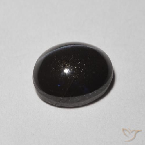 Cat's Eye Scapolite Gemstone in 7.3 x 6 mm Size for Sale, Cat's Eye Scapolite Stone in Black Color