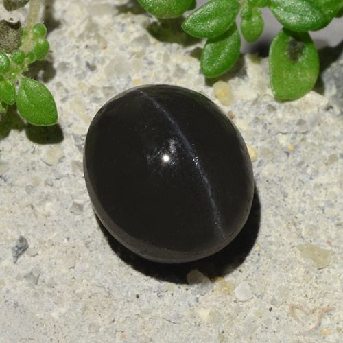 Scapolite effetto occhio di gatto nero taglio ovale da 2,94 ct dal Madagascar, dimensione 8,2 x 7,2mm, pietra preziosa naturale non trattati , purezza Translucent, Scapolite effetto occhio di gatto Ovale cabochon da 1 pz, durezza Mohs di 5,5 - 6, Photo A