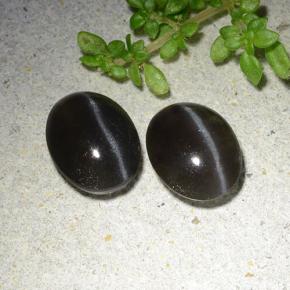 1.3ct Oval Cabochon Black Cat's Eye Scapolite Gem for sale 1.3ct Oval Cabochon Black Cat's Eye Scapolite Gem (ID: 484908)