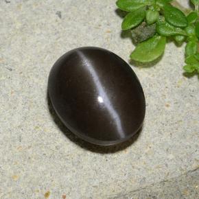 2.5ct Oval Cabochon Black Cat's Eye Scapolite for sale thumb image of 2.5ct Oval Cabochon Black Cat's Eye Scapolite (ID: 485035)