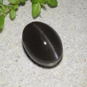 2.6ct Oval Cabochon Black Cat's Eye Scapolite for sale thumb image of 2.6ct Oval Cabochon Black Cat's Eye Scapolite (ID: 485043)