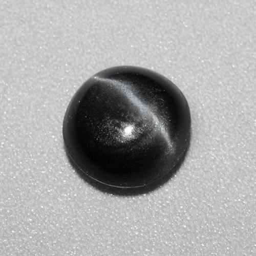Black Cat's Eye Scapolite Gem - 1.9ct Round Cabochon (ID: 495230)