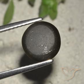 Cat's Eye Scapolite Gemstone in 8 mm (calibrated) Size for Sale, Cat's Eye Scapolite Stone in Black Color