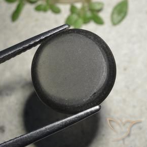 Cat's Eye Scapolite Gemstone in 12 mm (calibrated) Size for Sale, Cat's Eye Scapolite Stone in Black Color