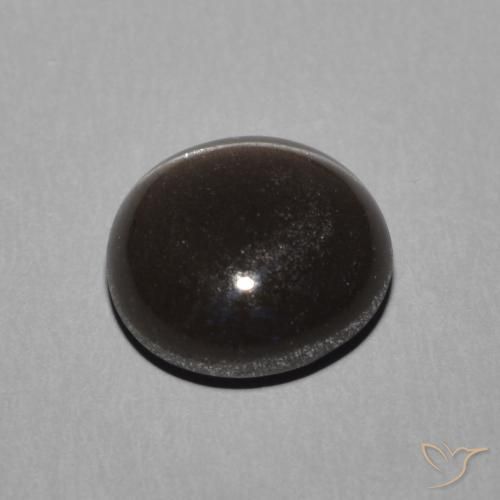 Cat's Eye Scapolite Gemstone in 8.5 mm (calibrated) Size for Sale, Cat's Eye Scapolite Stone in Warm Black Color