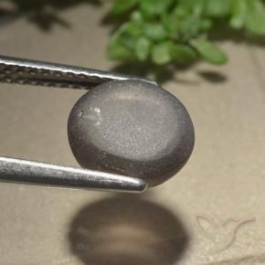 Cat's Eye Scapolite Gemstone in 8.6 x 8 mm Size for Sale, Cat's Eye Scapolite Stone in Umber Brown Color