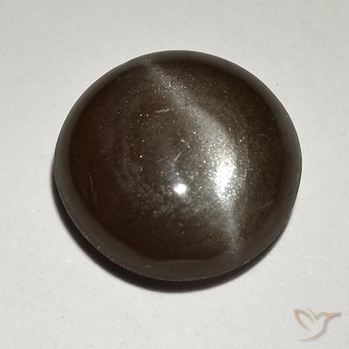 2.99 ct Brown Cat's Eye Scapolite Stone, Natural Cat's Eye Scapolite in Round Cabochon Shape for Sale