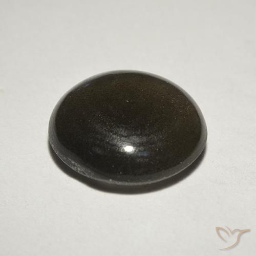 Cat's Eye Scapolite Gemstone in 9 mm (calibrated) Size for Sale, Cat's Eye Scapolite Stone in Black Color