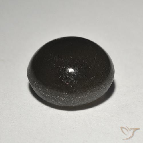 Cat's Eye Scapolite Gemstone in 8 mm (calibrated) Size for Sale, Cat's Eye Scapolite Stone in Black Color