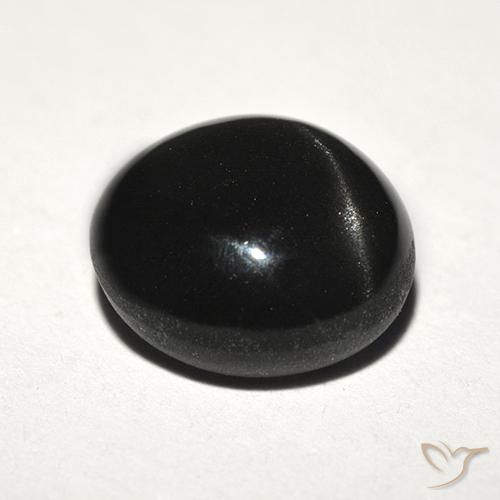 Cat's Eye Scapolite Gemstone in 10 mm (calibrated) Size for Sale, Cat's Eye Scapolite Stone in Black Color
