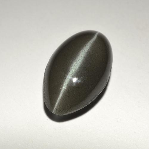 Black Cat's Eye Scapolite Gem - 3.8ct Marquise Cabochon (ID: 518712)