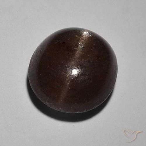 2.89ct Natural Black Cat's Eye Scapolite, Round, Translucent