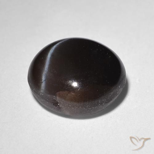 Cat's Eye Scapolite Gemstone in 8 mm (calibrated) Size for Sale, Cat's Eye Scapolite Stone in Black Color