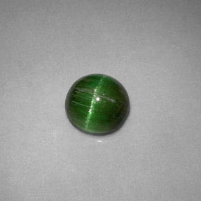 Cat's Eye Tourmaline Gemstone in 5.7 mm Size for Sale, Cat's Eye Tourmaline Stone in Deep Green Color