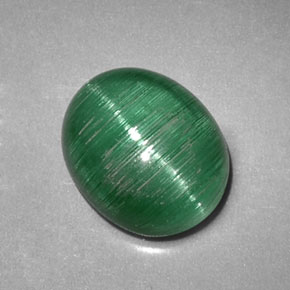 Cat's Eye Tourmaline Gemstone in 8.6 x 7 mm Size for Sale, Cat's Eye Tourmaline Stone in Green Color