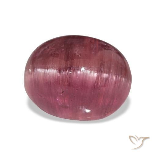 10.64 ct Pink Cat's Eye Tourmaline Stone, Natural Cat's Eye Tourmaline in Oval Cabochon Shape for Sale