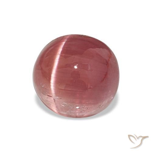 4.93 ct Red Cat's Eye Tourmaline Stone, Natural Cat's Eye Tourmaline in Oval Cabochon Shape for Sale