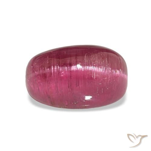3.03 ct Purple Cat's Eye Tourmaline Gemstone, Cat's Eye Tourmaline Gem in Cushion Cabochon Shape for Sale.