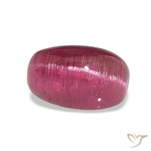3.03 ct Purple Cat's Eye Tourmaline Stone, Natural Cat's Eye Tourmaline in Cushion Cabochon Shape for Sale