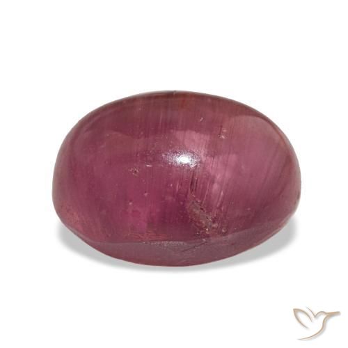 Cat's Eye Tourmaline Gemstone in 11.5 x 9.3 mm Size for Sale, Cat's Eye Tourmaline Stone in Reddish Pink Color