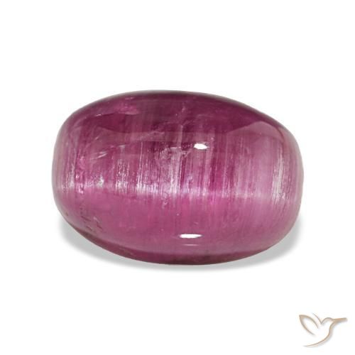 2.66 ct Purple Cat's Eye Tourmaline Stone, Natural Cat's Eye Tourmaline in Oval Cabochon Shape for Sale
