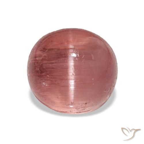 3.07ct Dark Pink Cat's Eye Tourmaline, Oval, Transparent