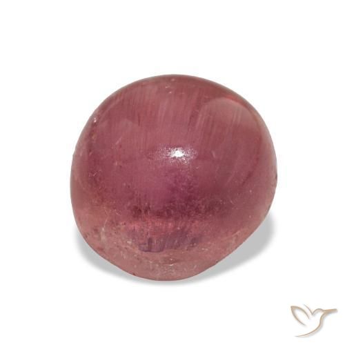 Cat's Eye Tourmaline Gemstone in 8 x 7.5 mm Size for Sale, Cat's Eye Tourmaline Stone in Dark Pink Color