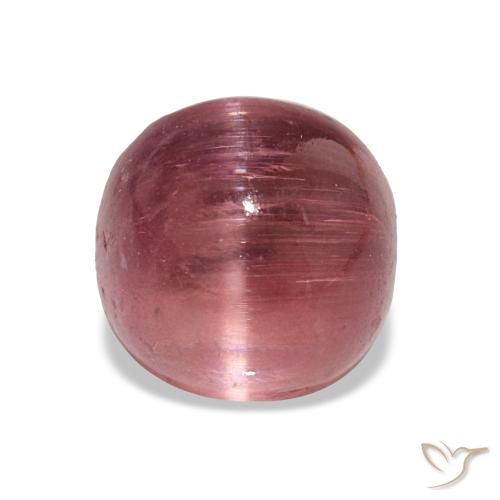 2.73 ct Pink Cat's Eye Tourmaline Gemstone, Cat's Eye Tourmaline Gem in Oval Cabochon Shape for Sale.