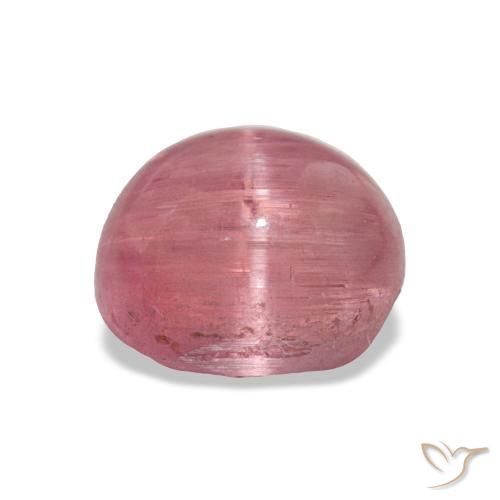 Cat's Eye Tourmaline Gemstone in 8 x 7.4 mm Size for Sale, Cat's Eye Tourmaline Stone in Medium Pink Color