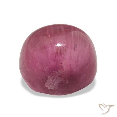 Cat's Eye Tourmaline Gemstone in 8.1 x 7.5 mm Size for Sale, Cat's Eye Tourmaline Stone in Hot Pink Tone Color