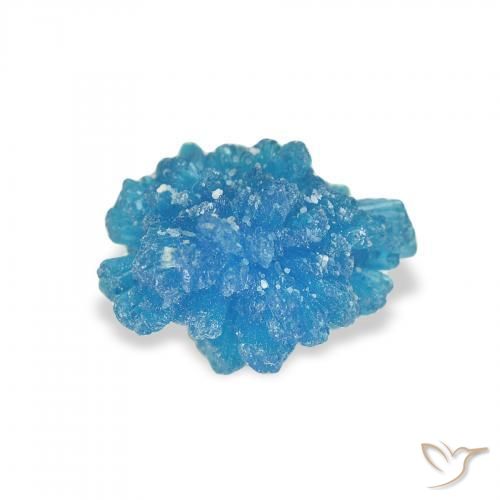 Cavansite Gemstone in 8.7 x 7.7 mm Size for Sale, Cavansite Stone in Electric Azure Blue Color
