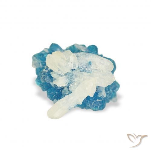 1.30 ct Blue Cavansite Stone, Natural Cavansite in Fancy Crystal Cluster Shape for Sale
