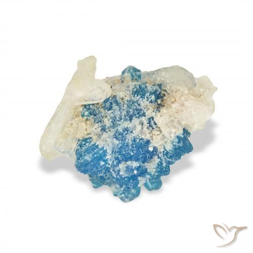 Cavansite Gemstone in 8.9 x 8.6 mm Size for Sale, Cavansite Stone in Electric Azure Blue Color
