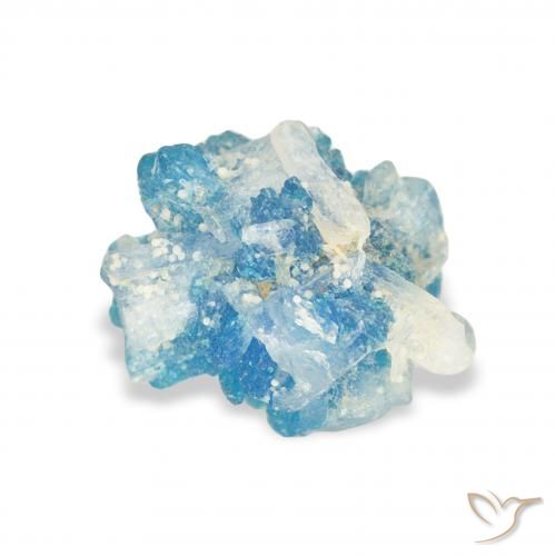 1.83 ct Blue Cavansite Stone, Natural Cavansite in Fancy Crystal Cluster Shape for Sale