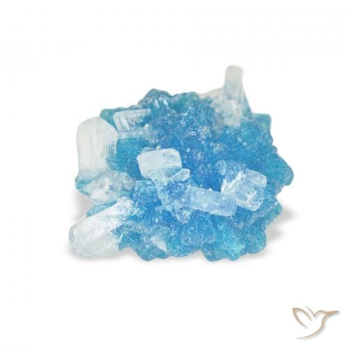 1.77 ct Blue Cavansite Stone, Natural Cavansite in Fancy Crystal Cluster Shape for Sale