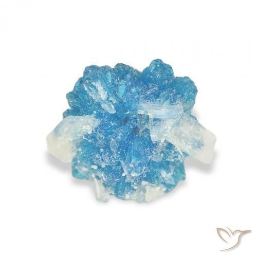 1.75 ct Blue Cavansite Stone, Natural Cavansite in Fancy Crystal Cluster Shape for Sale