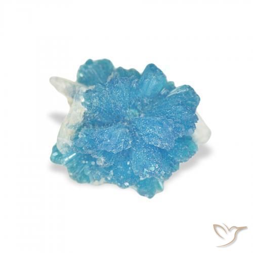 1.25 ct Blue Cavansite Stone, Natural Cavansite in Fancy Crystal Cluster Shape for Sale