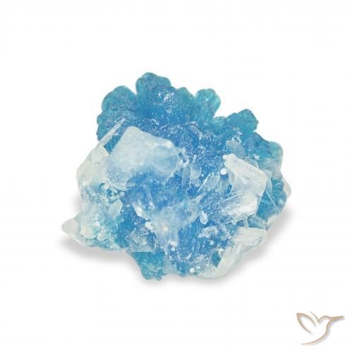 1.76 ct Blue Cavansite Stone, Natural Cavansite in Fancy Crystal Cluster Shape for Sale