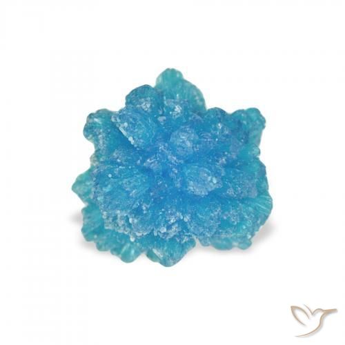 1.39 ct Blue Cavansite Stone, Natural Cavansite in Fancy Crystal Cluster Shape for Sale