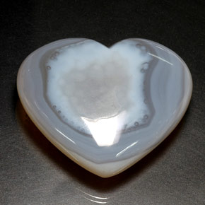 120.50 ct Blue Chalcedony Gemstone, Chalcedony Gem in Heart Cabochon Shape for Sale.