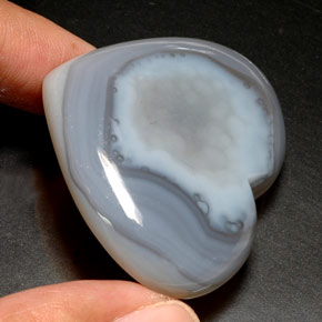 Chalcedony Gemstone in 41.2 x 35.2 mm Size for Sale, Chalcedony Stone in Lavender Blue Color