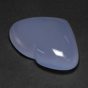 117.45 ct Blue Chalcedony Gemstone, Chalcedony Gem in Heart Cabochon Shape for Sale.